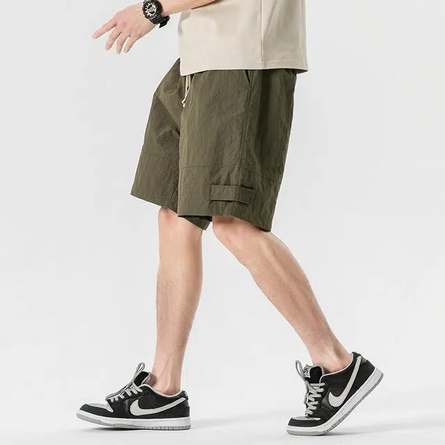 【dme】 美式潮流薄款系带宽松舒适五分百搭休闲短裤 男女同款
