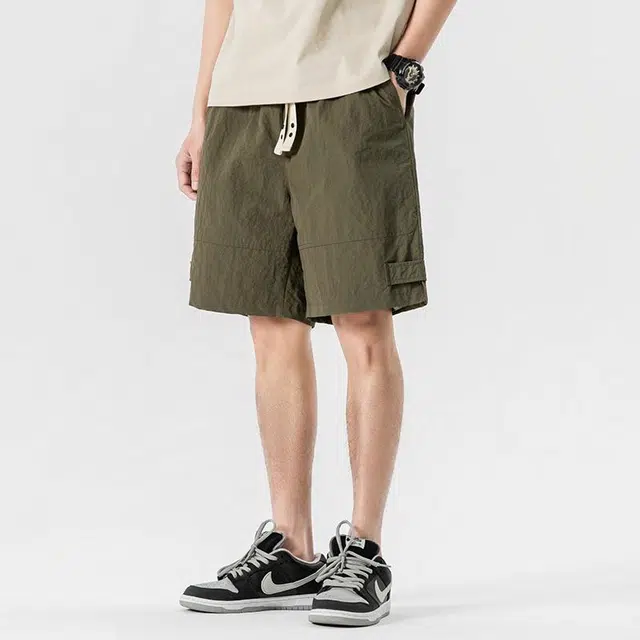 【dme】 美式潮流薄款系带宽松舒适五分百搭休闲短裤 男女同款