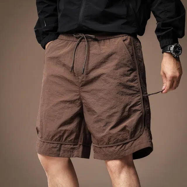 贵色 帅气个性宽松薄款运动五分中经典高街潮牌工装短裤 男女同款