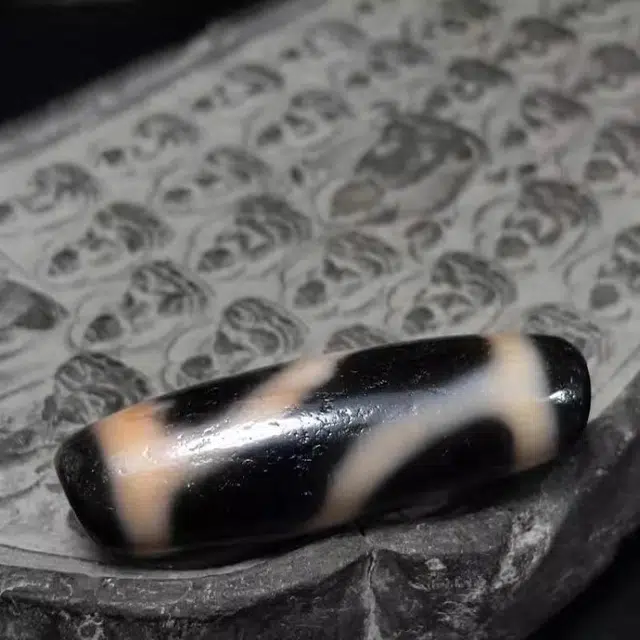 灵运宝 【师傅已加能量】#转运招财西藏藏区双法帽星辰天珠老矿风化油润包浆老料器磨损到位天然 玛瑙 吊坠 男女同款情侣款