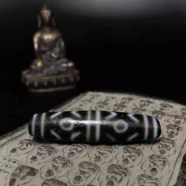 灵运宝 【师傅已加能量】#转运招财西藏藏区天珠六眼锁骨链老矿风化油润包浆老料器磨损到位天然 玛瑙 吊坠 男女同款情侣款