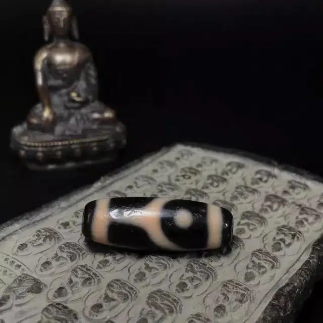 灵运宝 【师傅已加能量】#转运招财西藏藏区双法帽星辰天珠老矿风化油润包浆老料器磨损到位天然 玛瑙 吊坠 男女同款情侣款