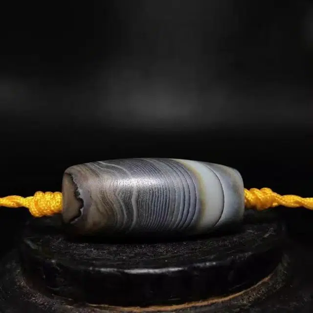 灵运宝 #转运招财高古老缠丝蓝沁色老矿风化油润包浆老料器磨损到位天然 玛瑙 吊坠 男女同款情侣款