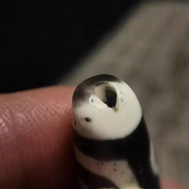 灵运宝 #转运招财天珠五眼黑白分明磨损钥匙孔老矿风化油润包浆老料器磨损到位 小米珠 吊坠 男女同款情侣款