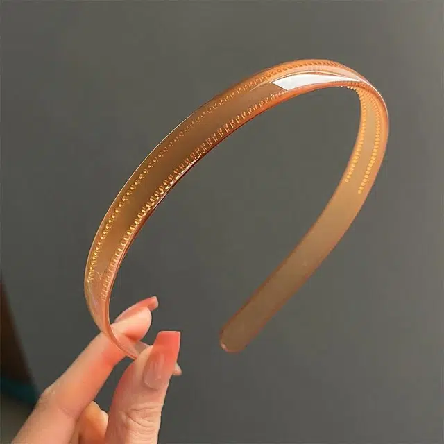 如花梦 高级感果冻带齿塑料防滑压发洗脸 亚克力 发箍 女款