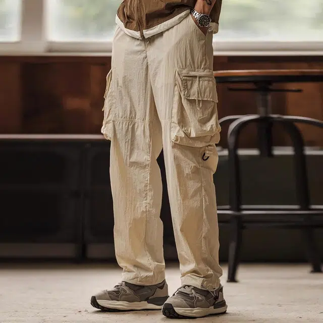 格蓝鹿 美式潮牌高街宽松速干工装裤 男款