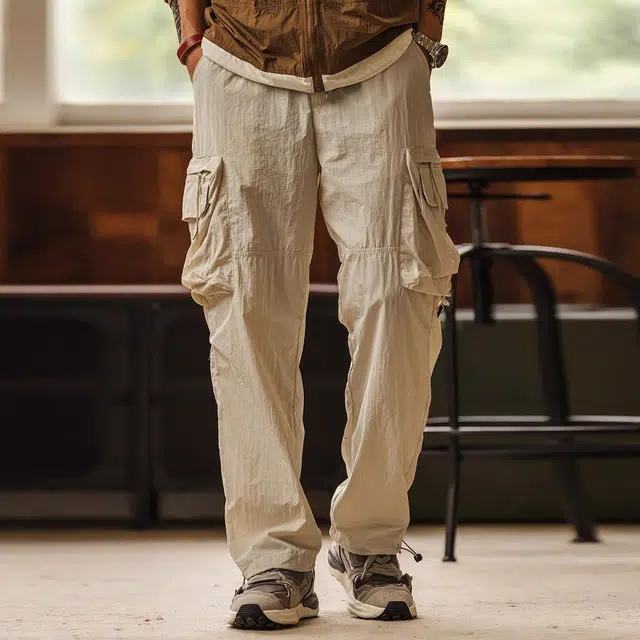 格蓝鹿 美式潮牌高街宽松速干工装裤 男款