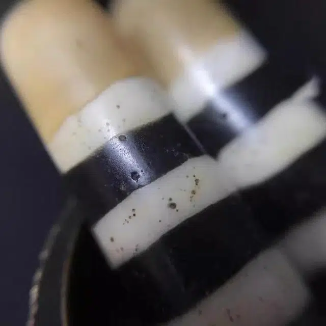灵运宝 【师傅已加能量】#转运招财西藏藏区天珠七线天珠线珠色泽老气老矿风化油润包浆老料器磨损到位 小米珠 吊坠 男女同款情侣款