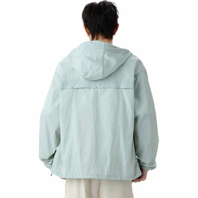 【dme】 户外运动纯色轻薄宽松休闲连帽外套防晒服 男女同款