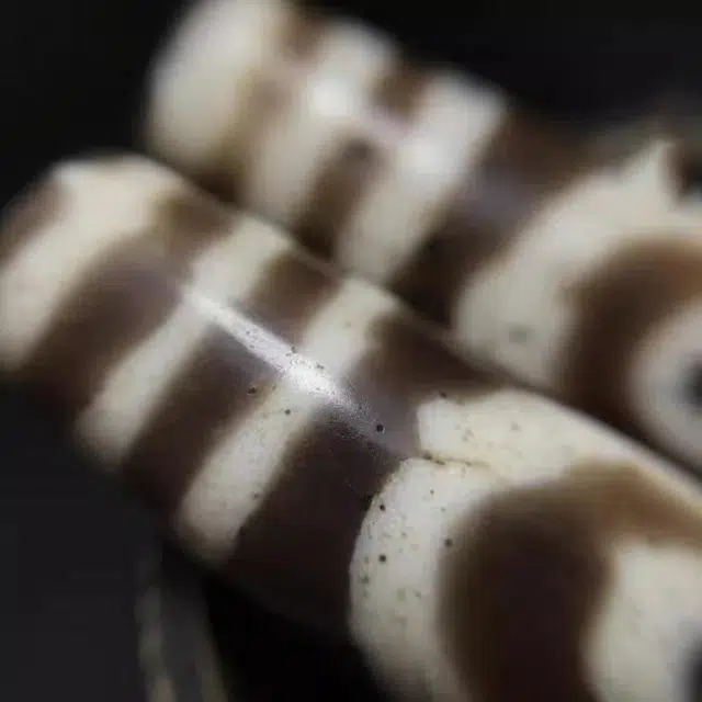 灵运宝 【师傅已加能量】#转运招财西藏藏区天珠如意两眼一对色泽老气老矿风化油润包浆老料器磨损到位 小米珠 吊坠 男女同款情侣款