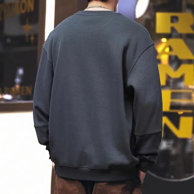 格蓝鹿 宽松圆领长袖卫衣 男款