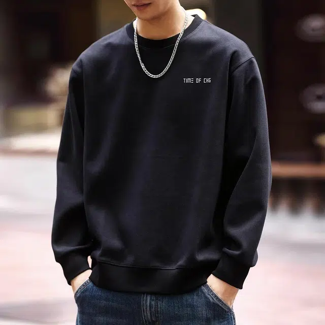 格蓝鹿 宽松潮牌简约运动长袖卫衣 男款