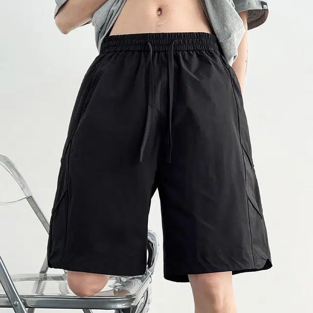 【dme】 美式时尚潮牌纯色宽松五分裤休闲短裤 男女同款