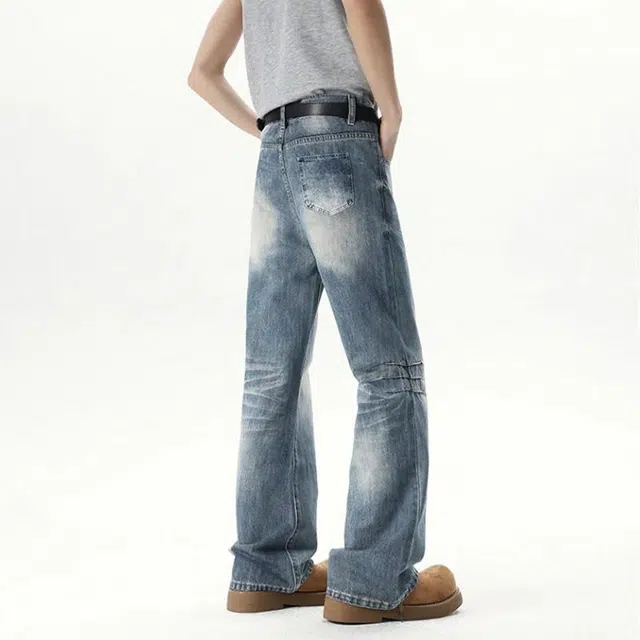 佐菲利 美式高街水洗百搭牛仔裤 男女同款