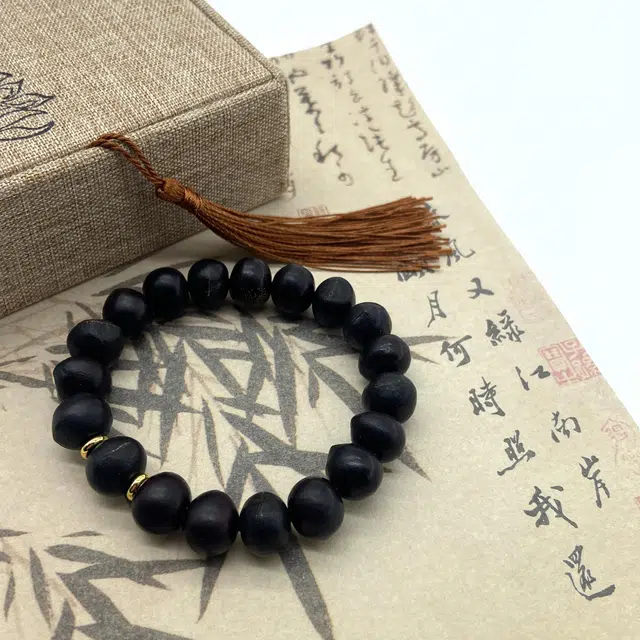 耳玺 无患子文玩盘玩中式复古国风小众个性清新百搭低调创意素雅 菩提子/菩提籽 手串 男女同款情侣款