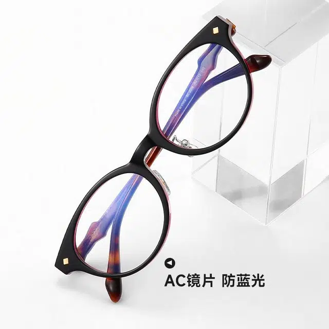 匠达人 高级感书呆子风时髦蝴蝶镜腿时尚潮流素颜神器防蓝光防辐射近视显脸小复古显瘦 板材镜架 光学镜架 女款