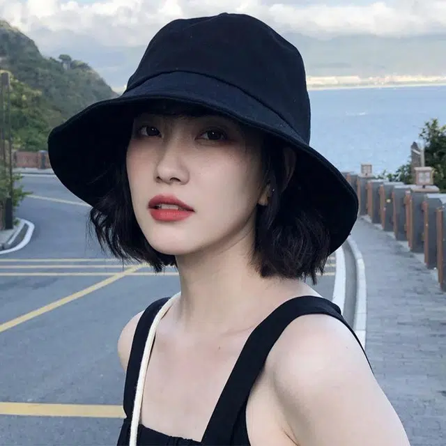 雅鹿优选 休闲简约纯色系列户外出行防晒遮阳时尚潮流百搭大头围显脸 棉 渔夫帽 男女同款情侣款