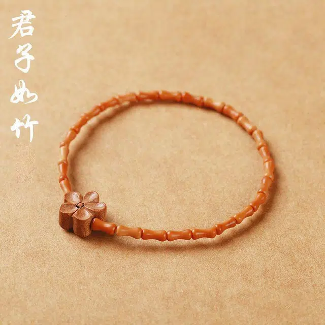 九华山 新中式国潮古风节节高升 考试考研上岸蒸蒸日上竹节#好运 橄榄核 手串 男女同款情侣款