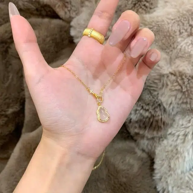 【如意葫芦】 雅谷 环环相扣 吉祥吊坠 福运常相伴 罗马数字 国朝小众轻奢百搭时尚高级锁骨链 礼盒 玉髓 项链 女款