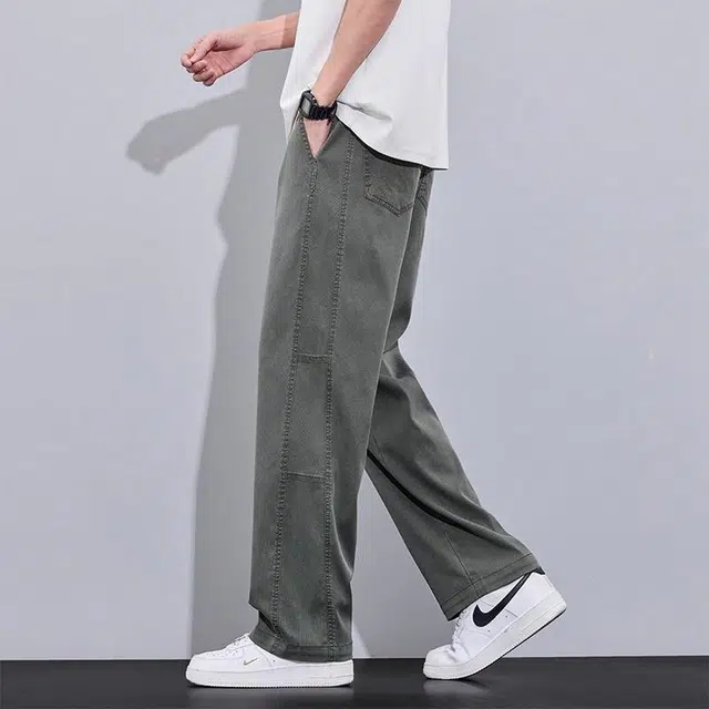 协协乐 薄款宽松直筒舒适休闲百搭时尚轻松简约牛仔裤 男款
