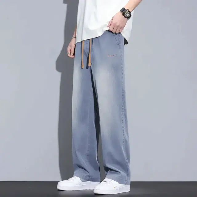 协协乐 直筒透气薄款美式垂感牛仔裤 男款