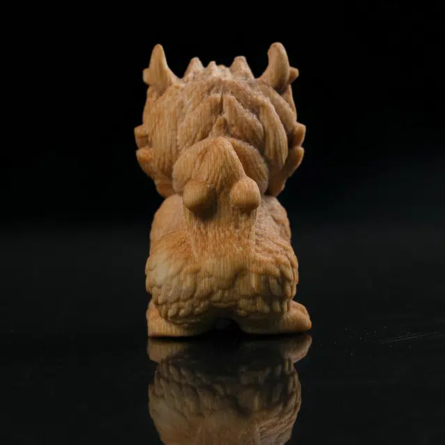 仙友 新中式国潮文玩精工雕刻貔貅 诸事顺利平安顺遂好运莲莲盘玩招财 竹木 手把件 男女同款情侣款