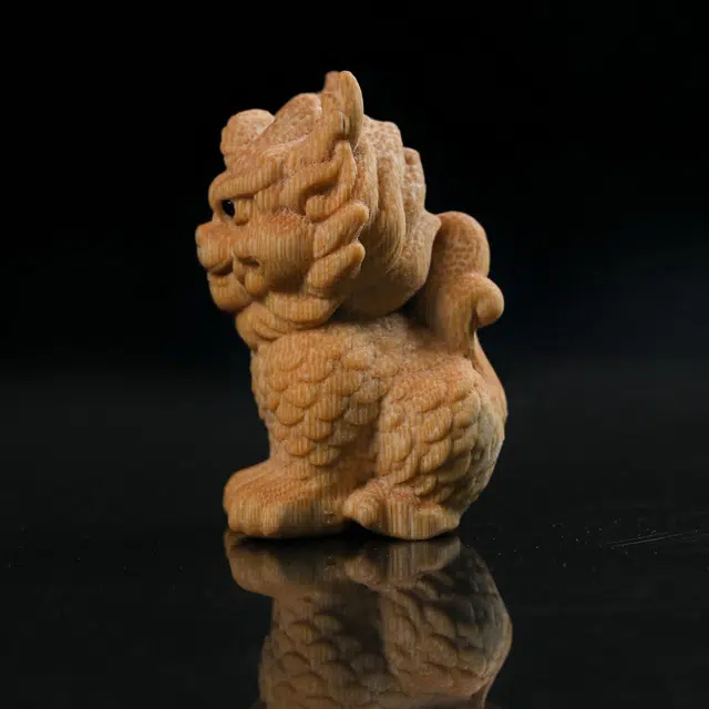 仙友 新中式国潮文玩精工雕刻貔貅 诸事顺利平安顺遂好运莲莲盘玩招财 竹木 手把件 男女同款情侣款