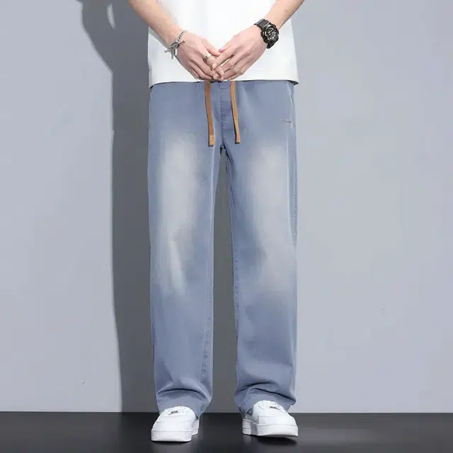 协协乐 直筒透气薄款美式垂感牛仔裤 男款