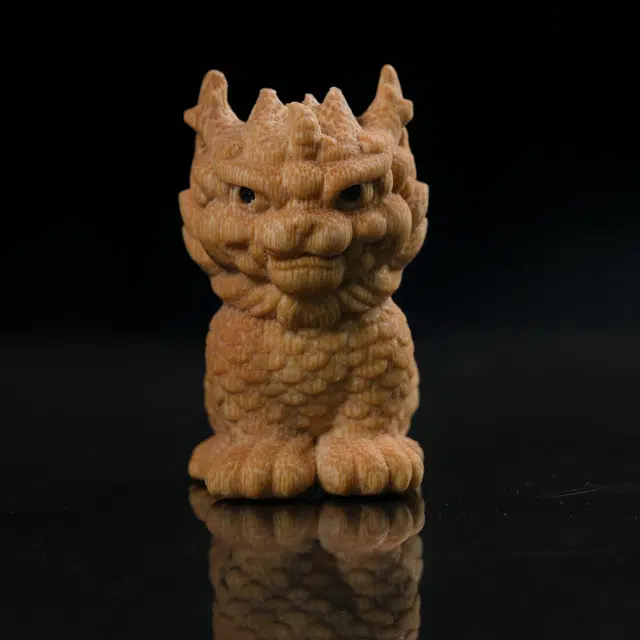 仙友 新中式国潮文玩精工雕刻貔貅 诸事顺利平安顺遂好运莲莲盘玩招财 竹木 手把件 男女同款情侣款