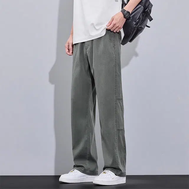 协协乐 薄款宽松直筒舒适休闲百搭时尚轻松简约牛仔裤 男款