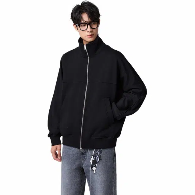 棉先生 加厚宽松立领卫衣 男款