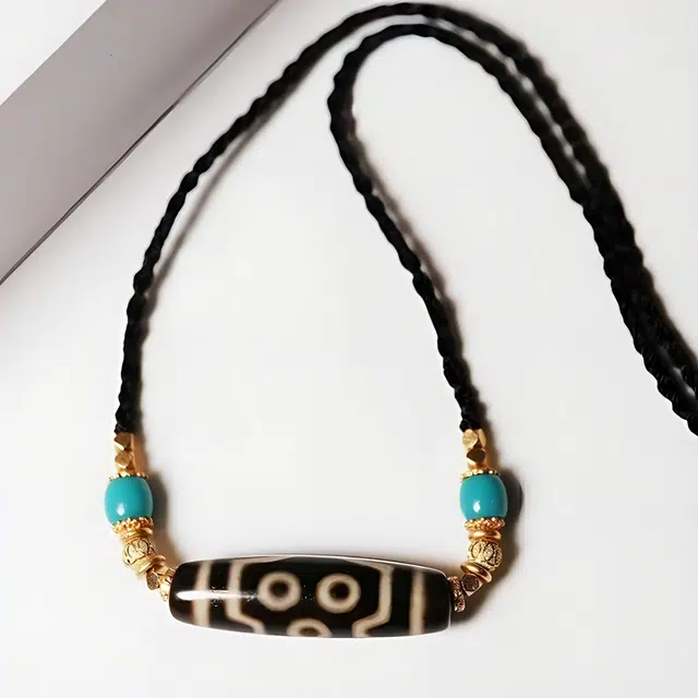 【财源滚滚都有路】 玉临门 时来运转 藏式复古虎牙天珠毛衣链 诸事顺利  好事花生#好运 玛瑙 项链 男女同款情侣款