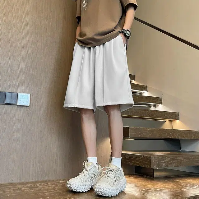 袋鼠 日系基础简约凉感宽松休闲短裤 男女同款
