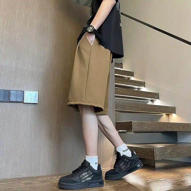 袋鼠 日系基础简约凉感宽松休闲短裤 男女同款