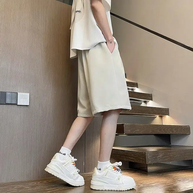 袋鼠 日系基础简约凉感宽松休闲短裤 男女同款