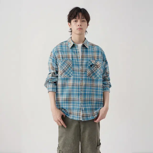 红蜻蜓 小众设计感百搭日常经典宽松长袖衬衫 男女同款