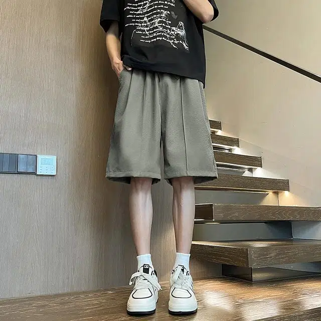袋鼠 日系基础简约凉感宽松休闲短裤 男女同款