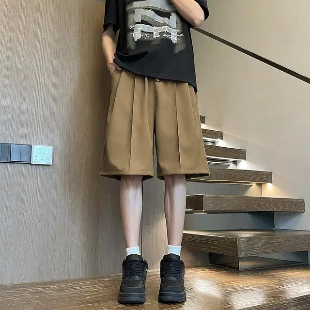袋鼠 日系基础简约凉感宽松休闲短裤 男女同款