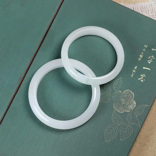 【清新微翠】 匠锁心玉 匠锁心玉青山黛贵妃新中式国潮古风古典时尚清冷典雅高级感气质温婉正圈手饰显白天然 天山翠 手镯 男女同款情侣款