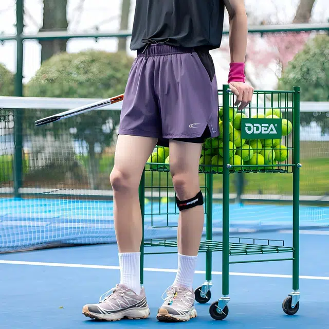 赛琪 运动生活系列 美式复古拼色基础款简约宽松透气假两件打底速干吸湿排汗训练篮球实战健身羽毛球跑步运动休闲短裤 男女同款