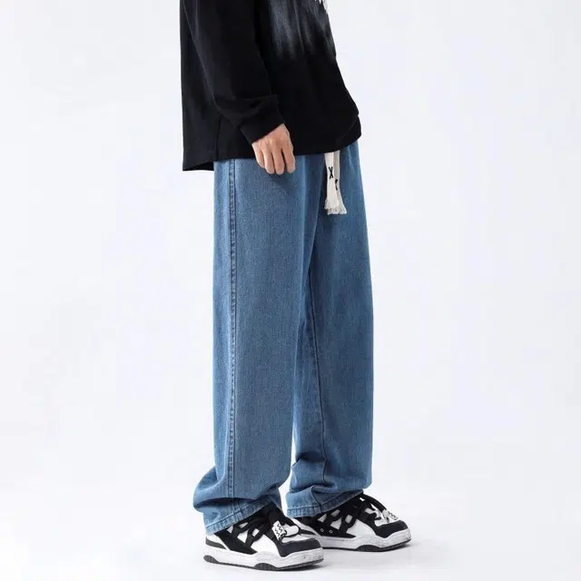 加荣 美式高街潮牌百搭牛仔裤 男女同款