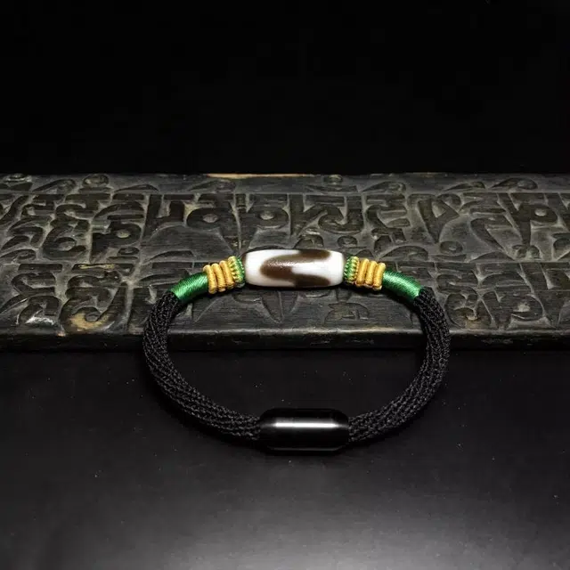灵运宝 转运招财虎牙天珠满风化皮壳温润老矿风化油润包浆老料器磨损到位 玛瑙 手链 男女同款情侣款