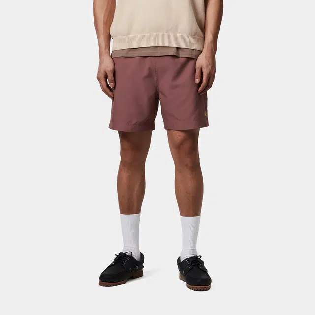 Carhartt WIP Chase Swim Trunks Dark Pink