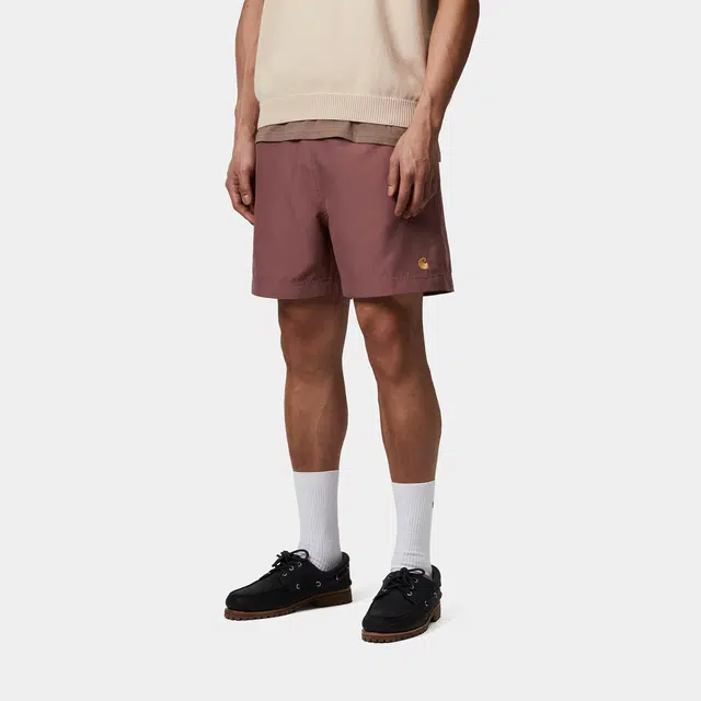 Carhartt WIP Chase Swim Trunks Dark Pink