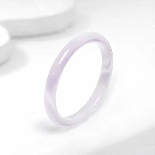 六桂福 福韵金 香芋紫手饰 新中式精致轻奢时尚优雅 简约小众高级感设计日常通勤百搭#好运 玻璃猫眼 手镯 女款