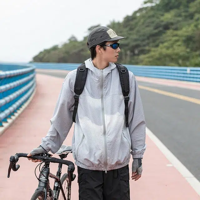 【dme】 云雾扎染防紫外线山系户外薄款凉感速干宽松舒适透气潮流连帽防晒服 男女同款