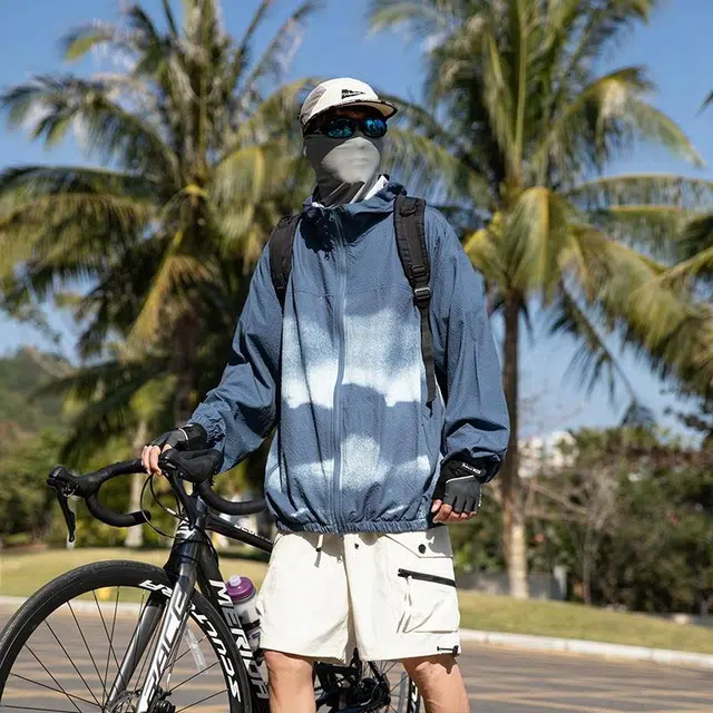 【dme】 云雾扎染防紫外线山系户外薄款凉感速干宽松舒适透气潮流连帽防晒服 男女同款