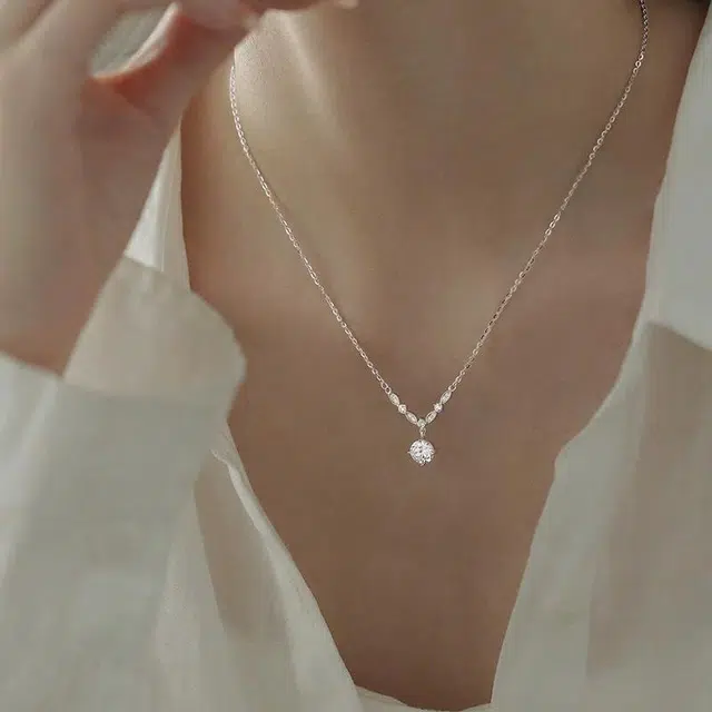 【纯银999|星月系列】 静范 星光闪闪 冷淡风简约小众设计法式轻奢复古高级感优雅气质温柔浪漫精致通勤约会百搭锁骨链 足银 项链 女款