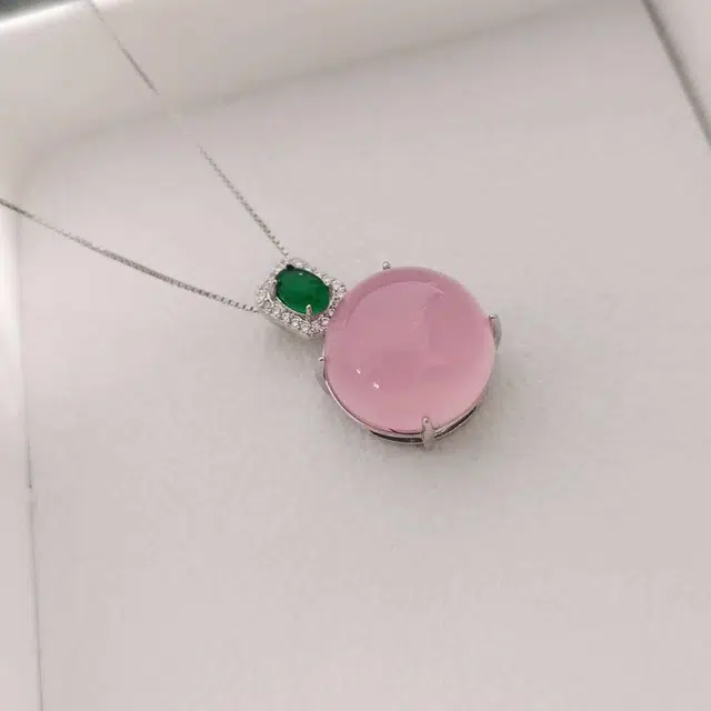 识恩 【招桃花】  #好运 紫罗兰粉紫 樱花粉桃花运 精致浪漫简约锁骨链 妈妈小众轻奢百搭 礼盒 玉髓 项链 女款