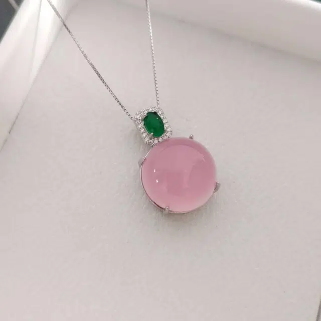 识恩 【招桃花】  #好运 紫罗兰粉紫 樱花粉桃花运 精致浪漫简约锁骨链 妈妈小众轻奢百搭 礼盒 玉髓 项链 女款